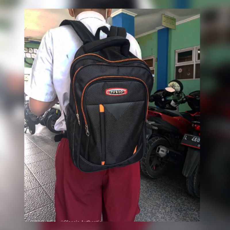 Tas Ransel Laptop POLO Kuat Berkualitas Tinggi Tas Ransel Polo Free jas hujan Tas Ransel Pria Tas Ransel kuliah