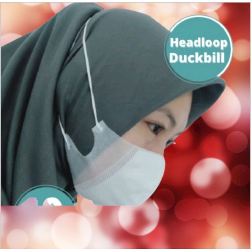 masker headloop hijab duckbill orlee 1 pack isi 10 pcs BALIKPAPAN