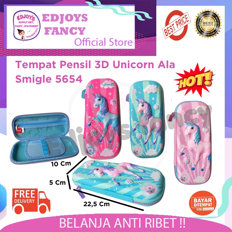 

Tempat pensil pencil case kotak pensil aesthetic seleting model smiggle murah karakter kuda pony unicorn unik cute 5654 sponbusa