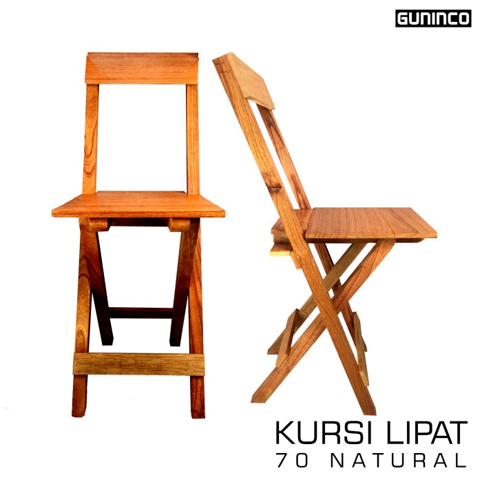 Kursi Kayu - Kursi Lipat / Kursi Lipat Kayu Serba Guna Belajar Outdoor Portable