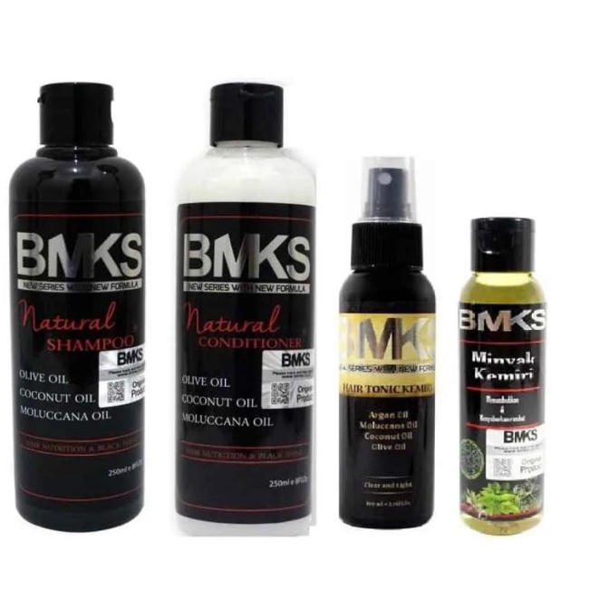 KINDSTORE❤ | BMKS 4 in 1 - BMKS Shampoo | Conditioner | Hair Tonic | Minyak Kemiri