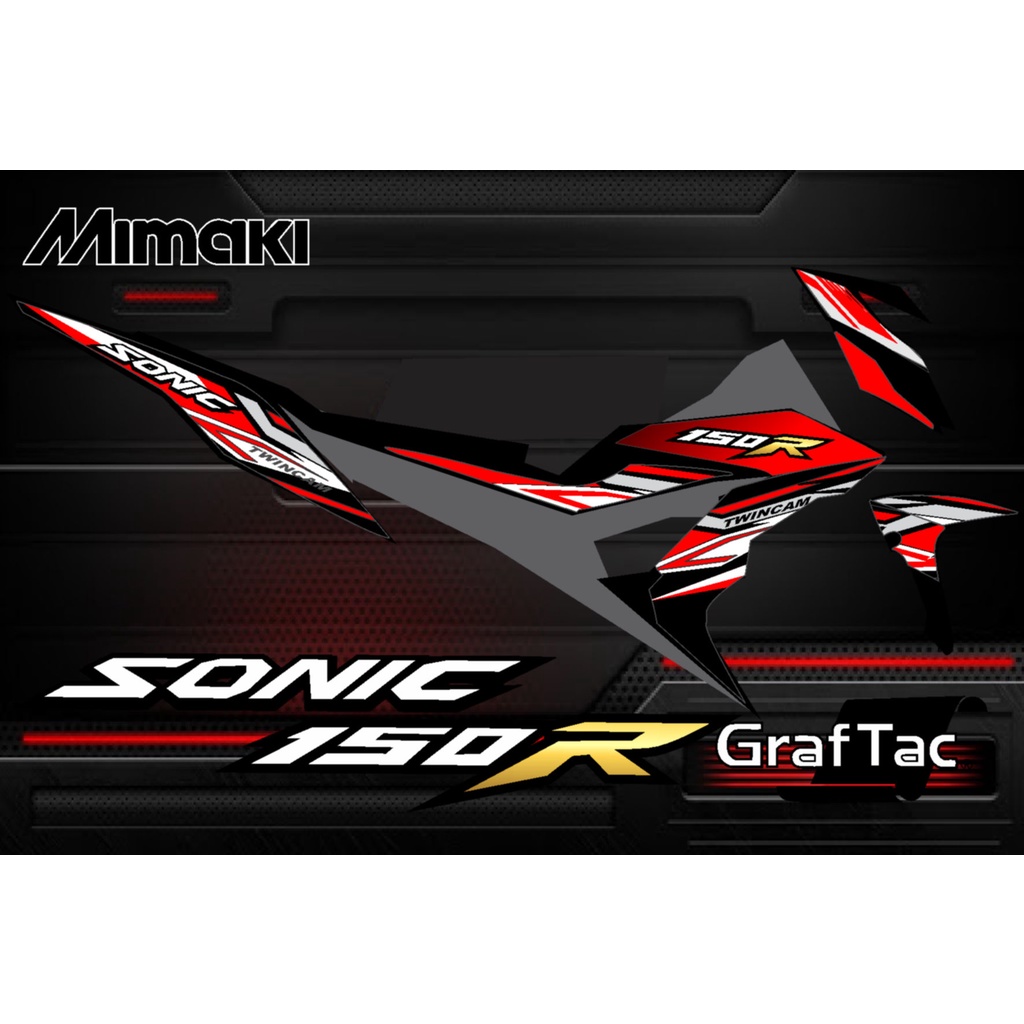 STRIPING SONIC 150 R MERAH EDITION