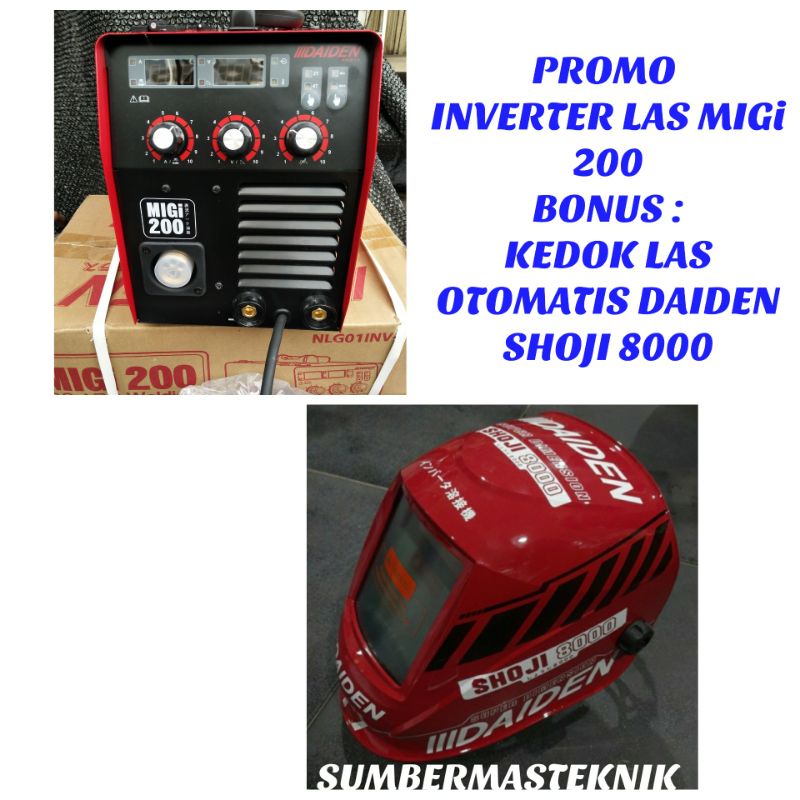 MESIN LAS DAIDEN MIGi 200 TRAVO LAS INVERTER LAS CO2 DAIDEN MIG200