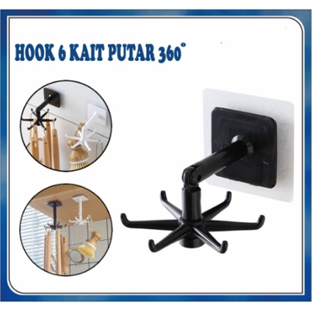 GANTUNGAN HOOK PUTAR / GANTUNGAN 360° ORGANIZER ALAT DAPUR ALAT MANDI SERBAGUNA MULTIFUNGSI