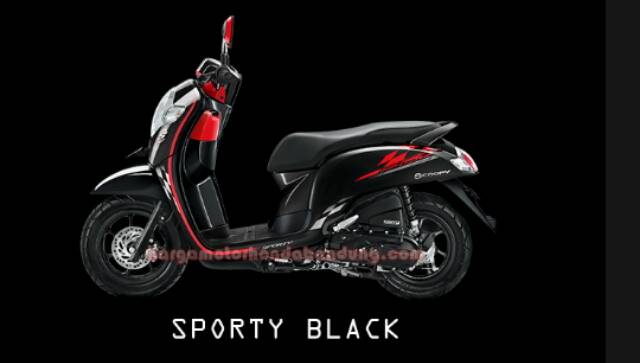 Stiker Striping Motor Honda Scoopy Sporty 2018 Hitam Shopee