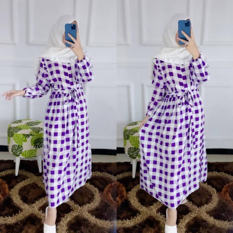 LILAC YOGIST GAMIS ORIGINAL PREMIUM QUARTO GAMIS BALON VEST BRUKAT ORIGINAL GOGOFASHION 597 Gamis Na