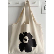 TOTEBAG 3.0 BESAR CANVAS ORIGINAL VINTAGE 8858 BIG CANVAS BAG TAS KANVAS-BLACK FLOWER