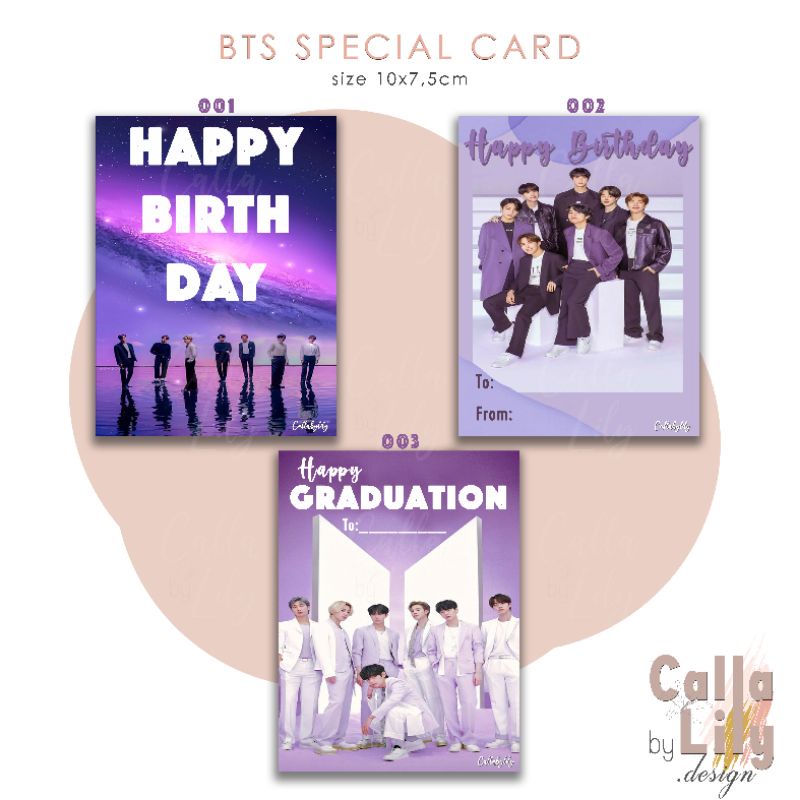 BTS kartu special Birthday / graduation card
