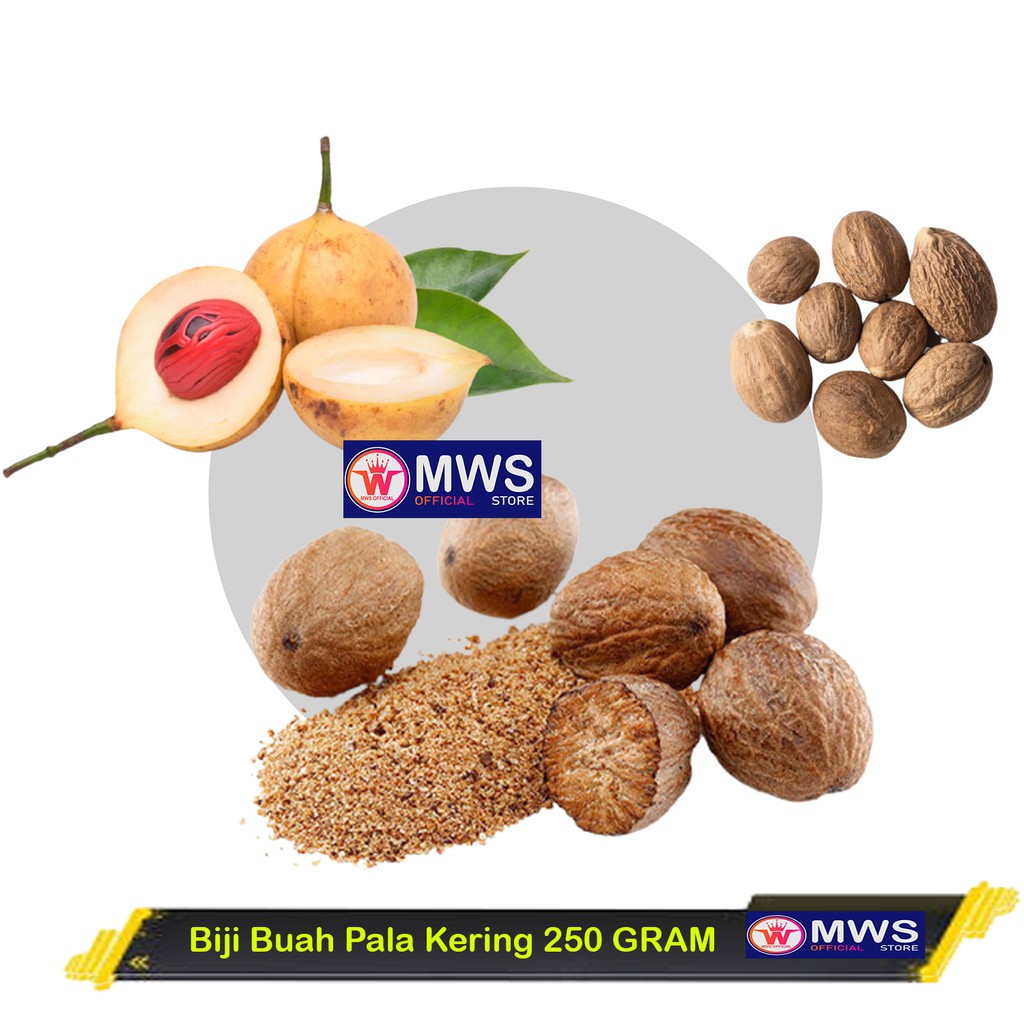 

Biji Buah Pala Kering 250 GRAM super MWS OFFICIAL STORE