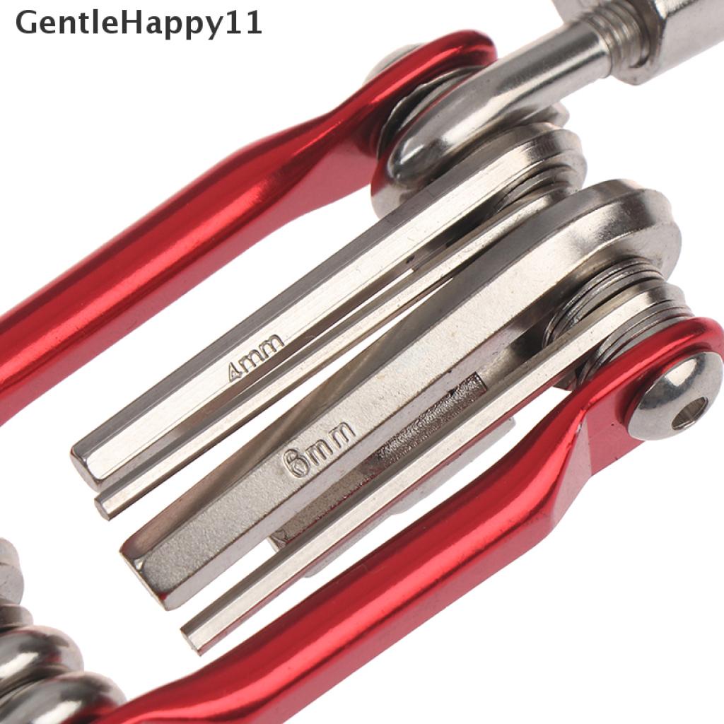 Gentlehappy Multitool Alat Perbaikan Sepeda Rantai Hex Spoke Wrench Obeng 11in1 Kit