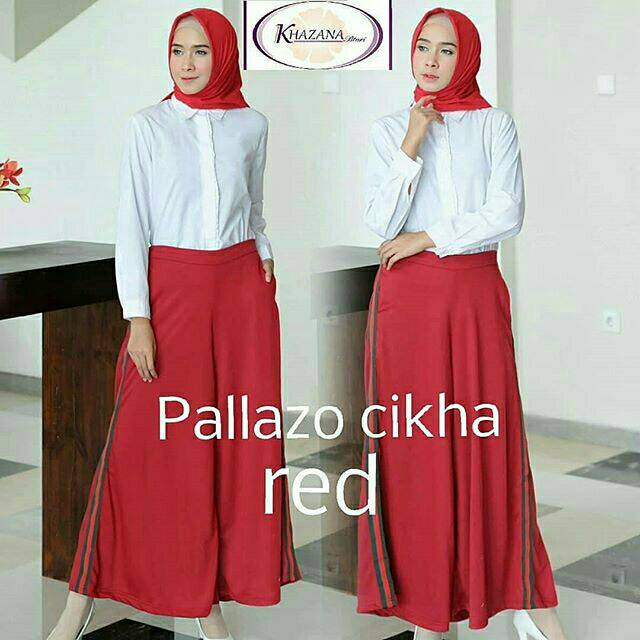 FASHION MUSLIM, CELANA WANITA, CELANA KULOT, FASHION WANITA, BAHAN COMBED, PALLAZO CHIKA