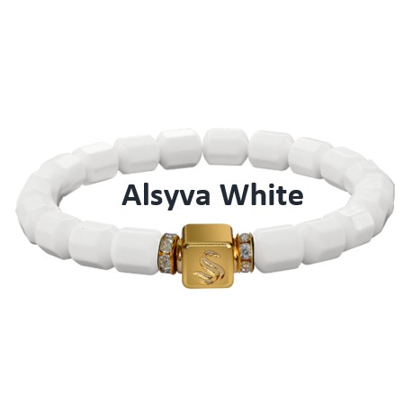 (COD) Alsyva - Gojeon Tourmaline Gelang - Kalung Kesehatan - Black - White - Green Jade Original