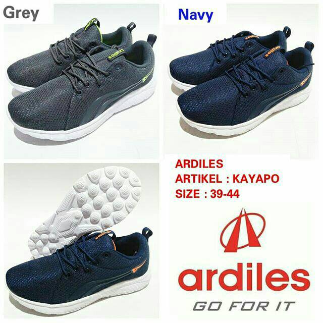 Sepatu Sneakers Tali Pria Ardiles Kayapo Grey Dan Navy Murah Terbaru