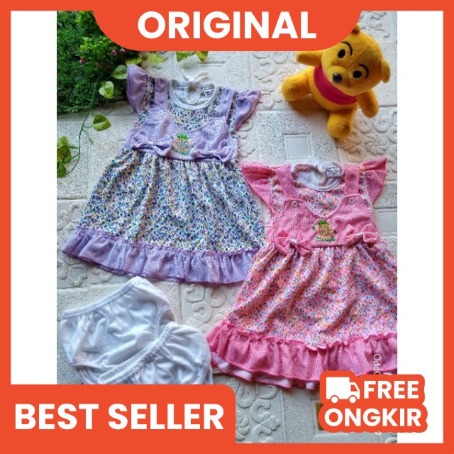 [part 1] Setelan Baju Bayi Perempuan / SETELAN Dress Bayi Usia 3 - 18 Bulan PREMIUM SYIFANA