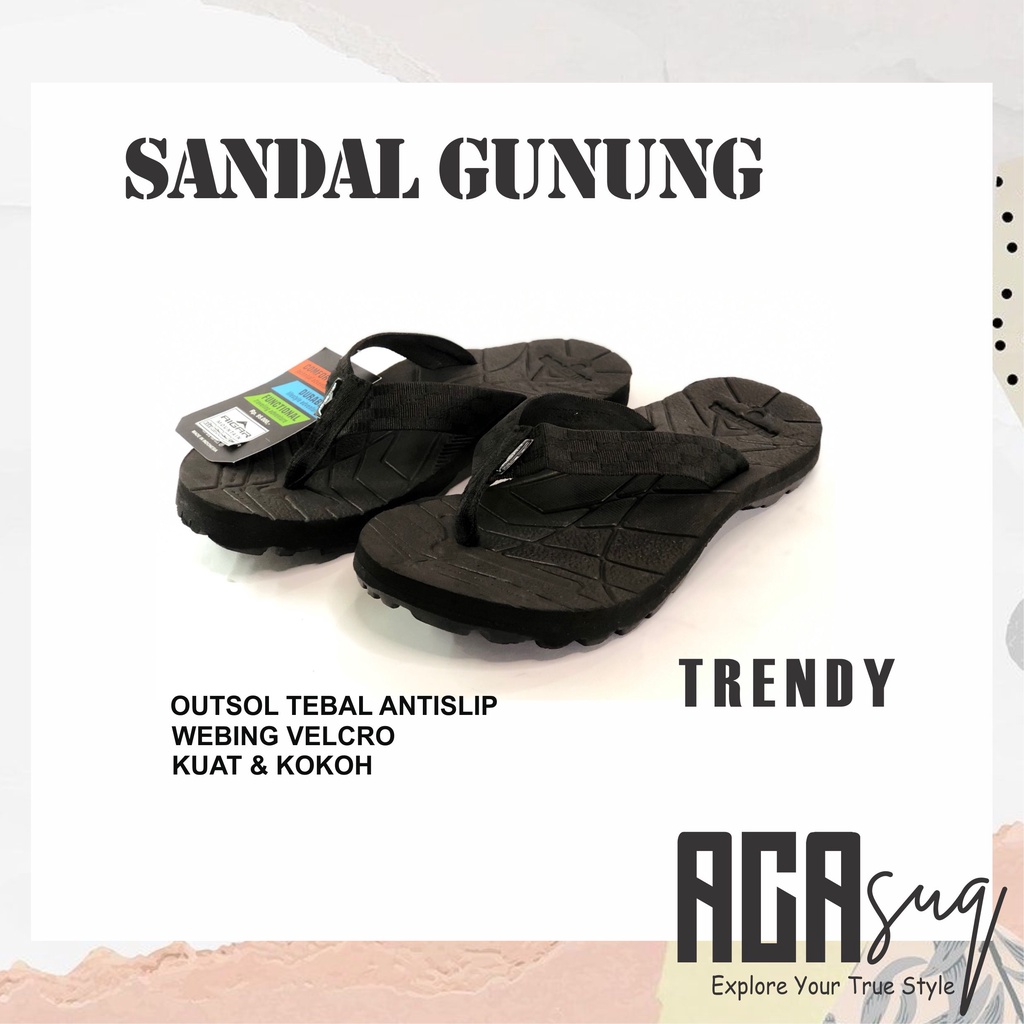 (COD) Sandal Gunung, Sandal Gunung Pria, Sandal Jepit Gunung Outdoor, Sandal Jepit Pria Dan Wanita O