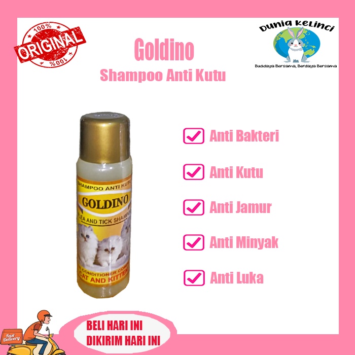 SHAMPOO KUCING ANTI KUTU GOLDINO WANGI DAN MELEMBUTKAN SHAMPO CAT