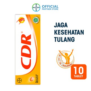 Image of CDR Suplemen Kalsium Rasa Jeruk 10 Tablet
