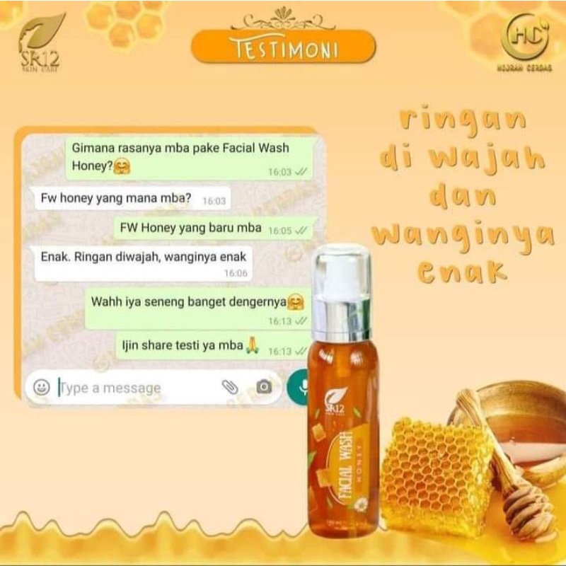 NEW PRODUCT!!! FACIAL WASH HONEY NEW 100ML SR12 / SABUN CUCI WAJAH  MADU