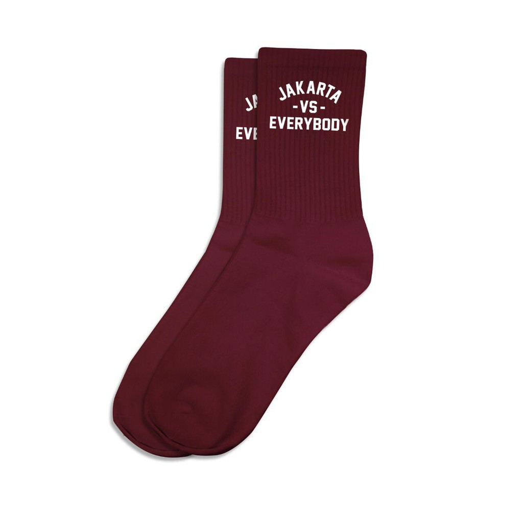 

Urbain Socks | Jakarta vs Everybody | Maroon