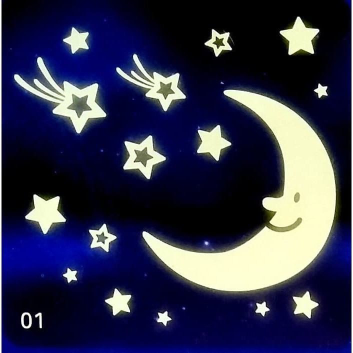 

Dijual Halfmoon - Glow In The Dark Foam Sticker Berkualitas