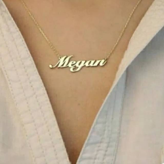 Kalung nama lapis emas murah model simpel