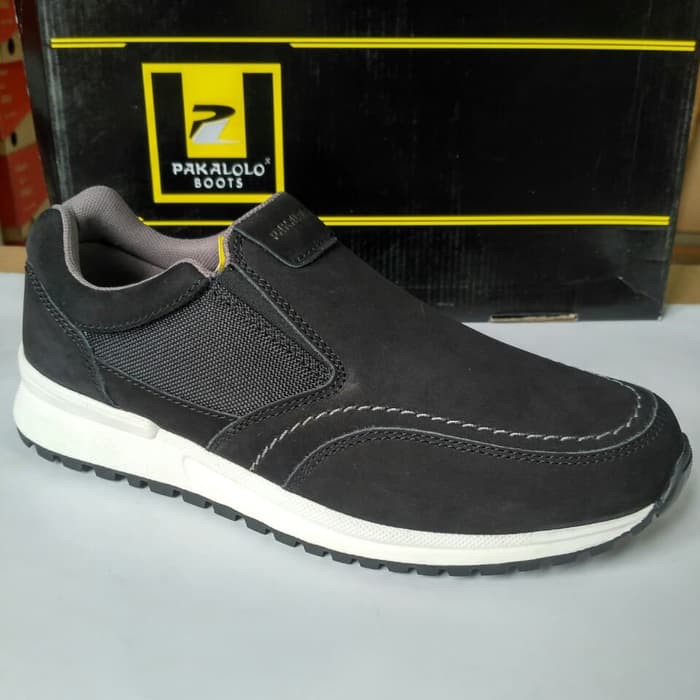 Sepatu kulit original Pakalolo N0123 Hitam