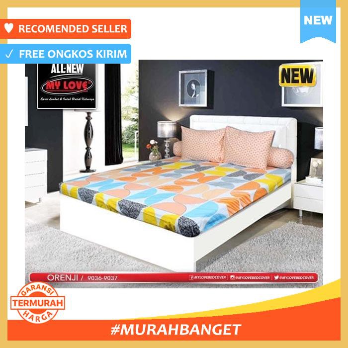 SPREI ALL NEW MY LOVE 180 X 200 ORENJI TINGGI 30 KING SIZE