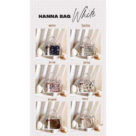 Hanna Bag 한나 White (Free custom name + pin)