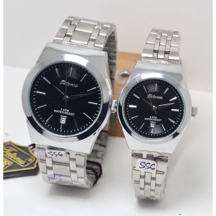 jam tangan TETONIS COUPLE ORIGINAL CLASSIC FULL SILVER