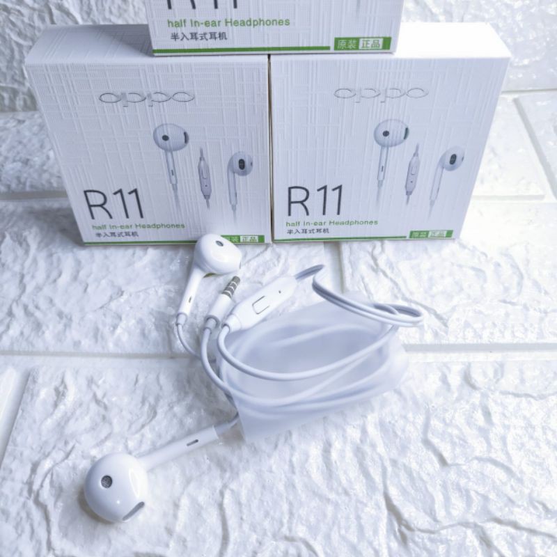 Headset Oppo R11 Stereo Bass Audio Jack 3.5mm