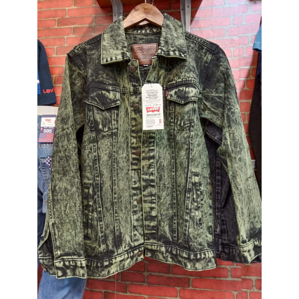 Jaket Pria Levis 501 Bahan Denim Nyaman Dipakai Jaket Panjang Jaket Asli