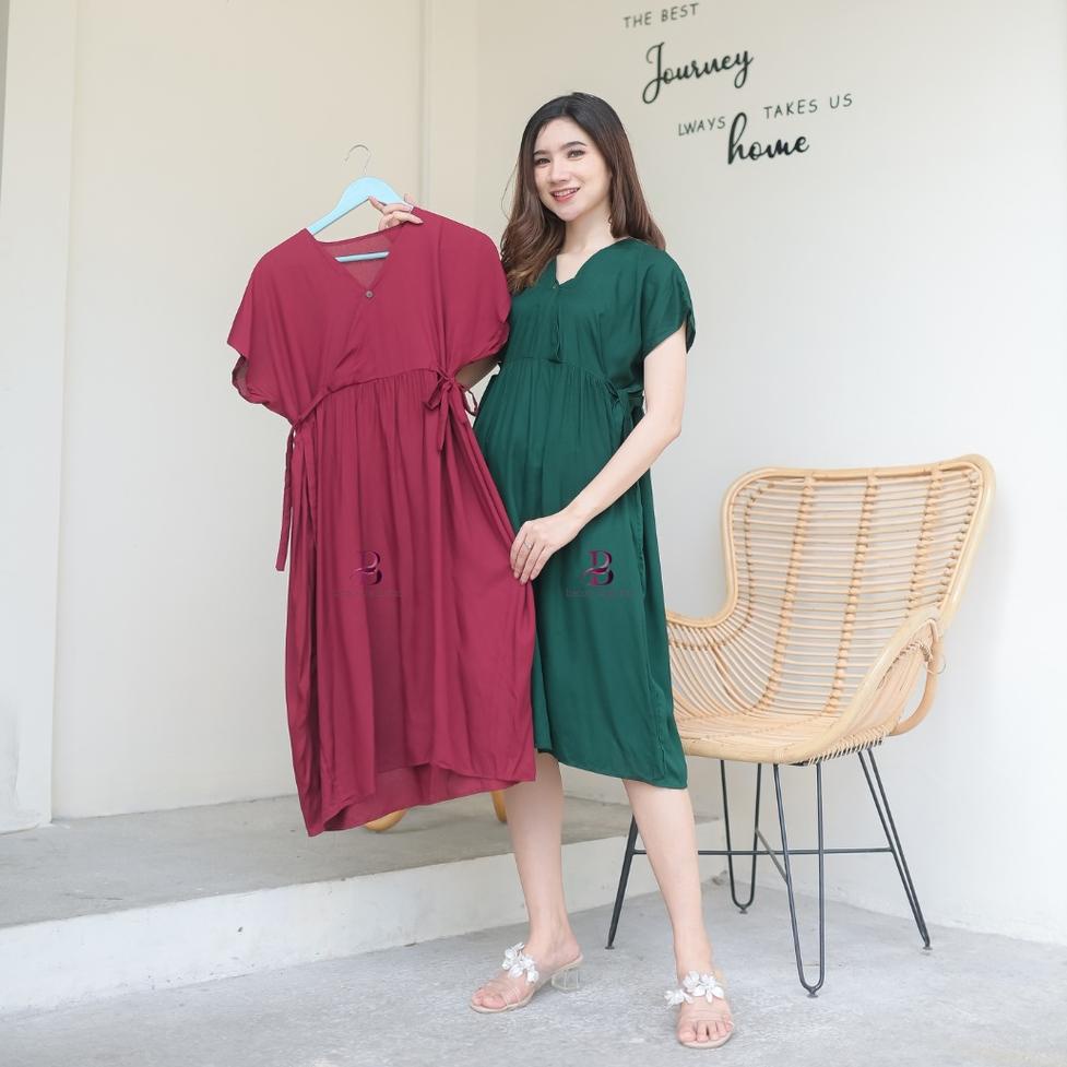 Lyodra Daster Kimono Pendek Polos Remaja Busui ModelDan Kekinian 2022 Tali Samping Rayon Premium Uku