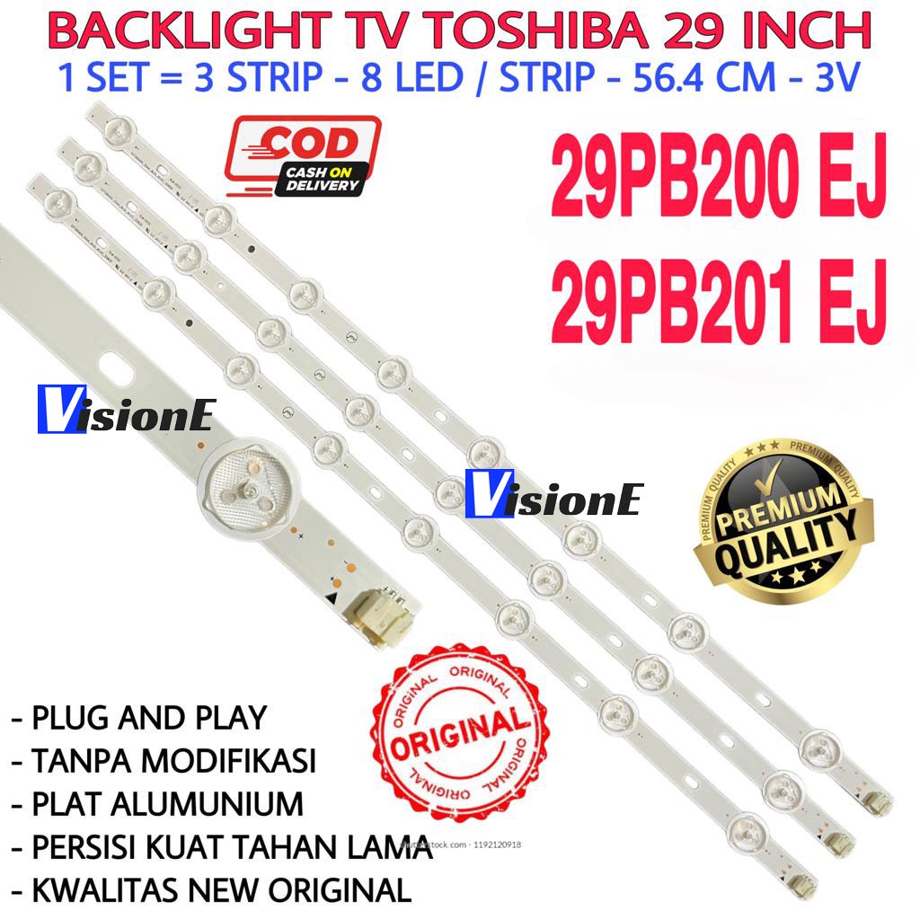 BACKLIGHT TV LED TOSHIBA 29 INCH 29PB201EJ 29PB200EJ 29PB201 29PB200 LAMPU BL 29 IN