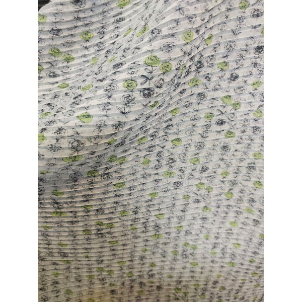 Bahan kain meteran plisket motif Sa396Dk harga per 0,5 meter