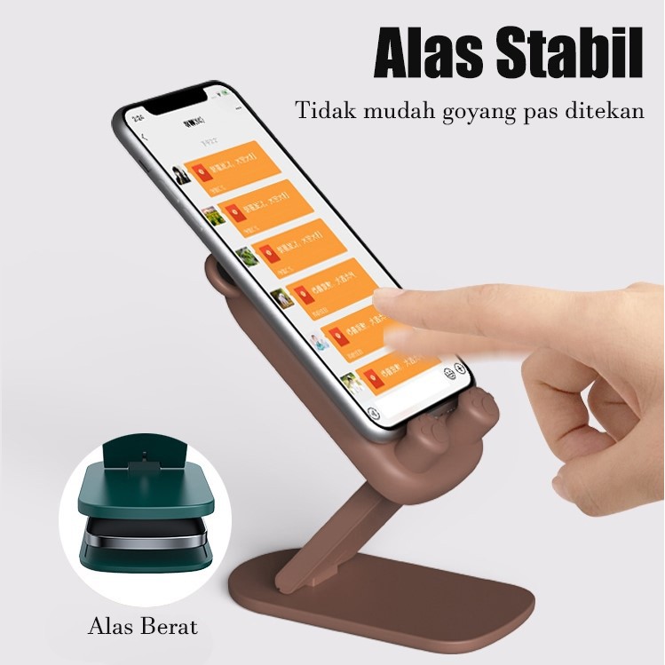 Stand Holder Kartun lucu Universal Folding Dekstop Stand Hp karakter Penyangga HP