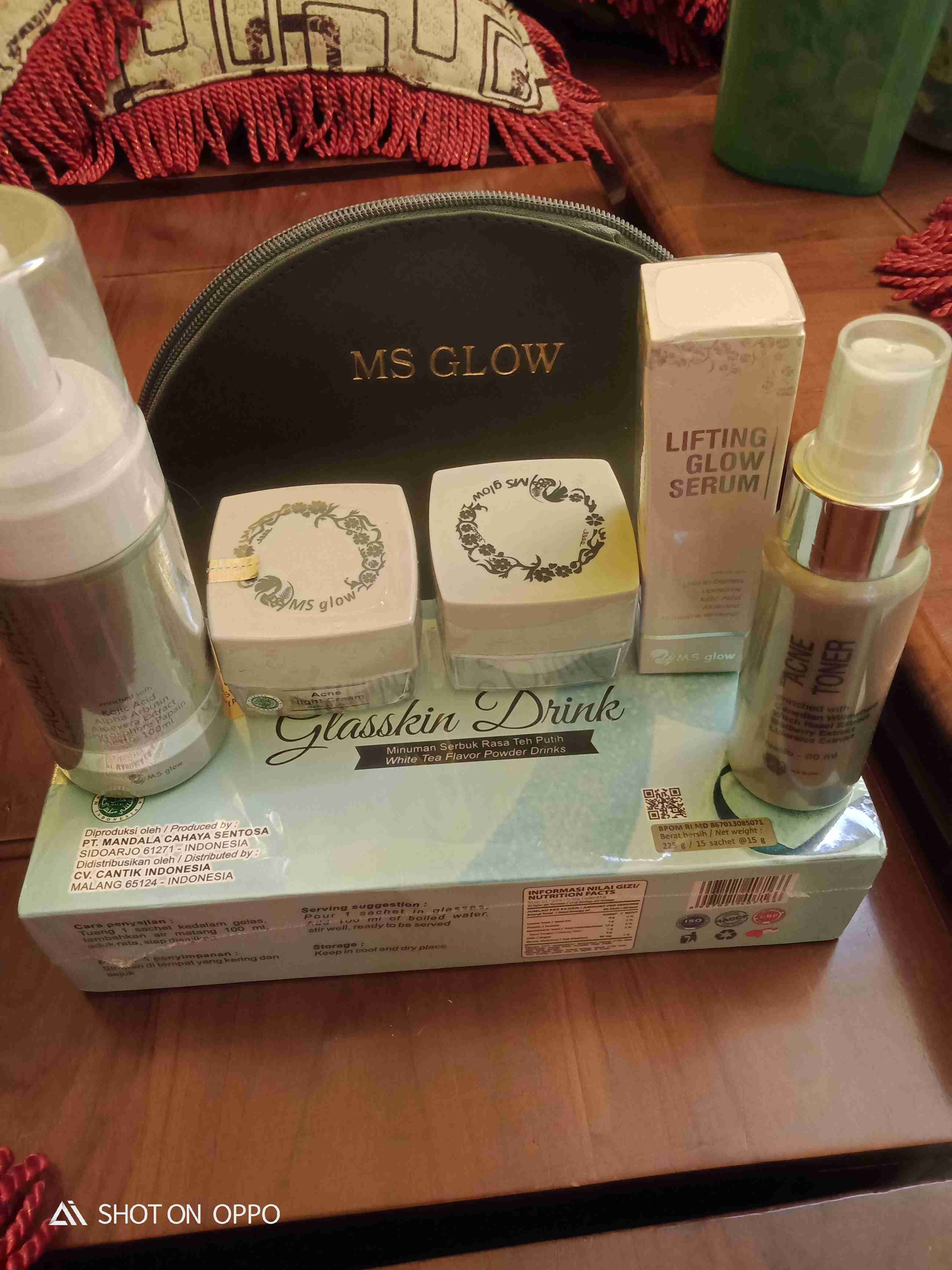 Ms Glow Glasskin Drink /free Gelas Cantik