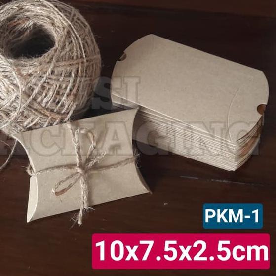 

◙ ISI 36PCS PILLOW BOX KRAFT MUDA PKM1 KECIL/TEMPAT KADO KOTAK SOUVENIR AKSESORIS ☚