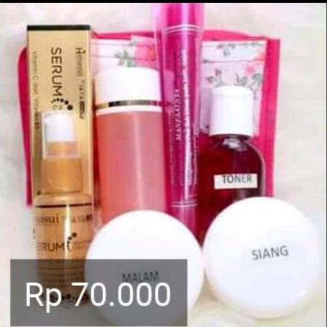 Paket cream HN+ serum hanasui membantu mempercantik wajah menghilangkan flek, jerawat memutihkan