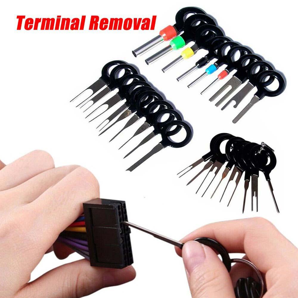 Nickolas1 Alat Cabut Terminal Ejector Wire Release Key Pin Terminal Puller Extractor Kit Pemetik Jarum Alat Perbaikan Tangan Mobil