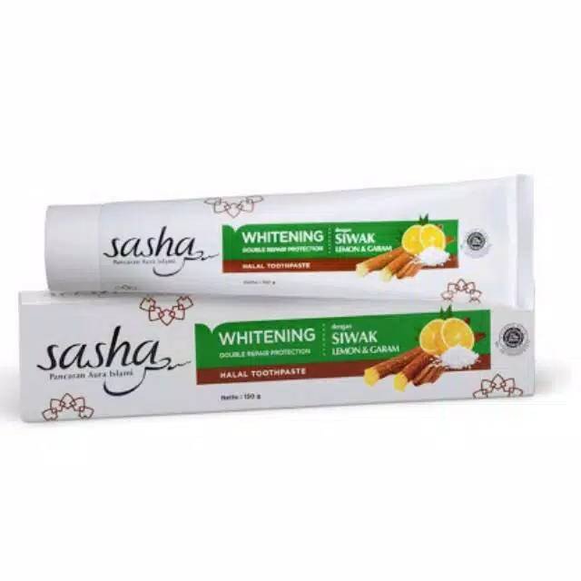 Pasta Gigi Halal Sasha PGB/ Whitening/ Antibacterial 65g