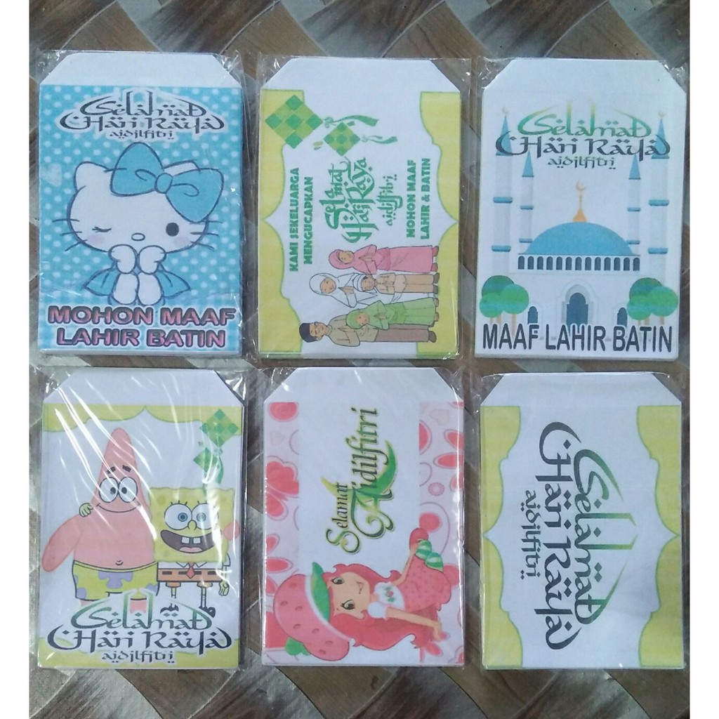 

obral murah cuci gudang amplop lebaran karakter kartun murah bukan murahan ukuran 8 x 11 harga untuk 1 biji