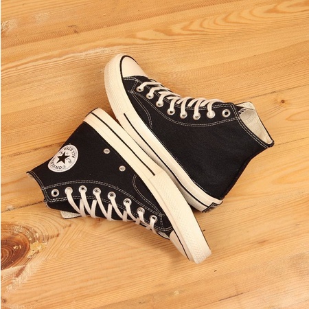 TURUN HARGA !! Sepatu Converse 70s High Egret Black / White Sepatu Sekolah Allstar Terlaris