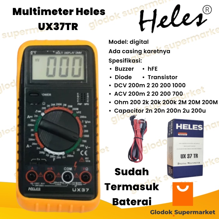 Multimeter Heles UX37TR Multitester Digital UX 37 TR Tester Besar UX-37TR Avometer