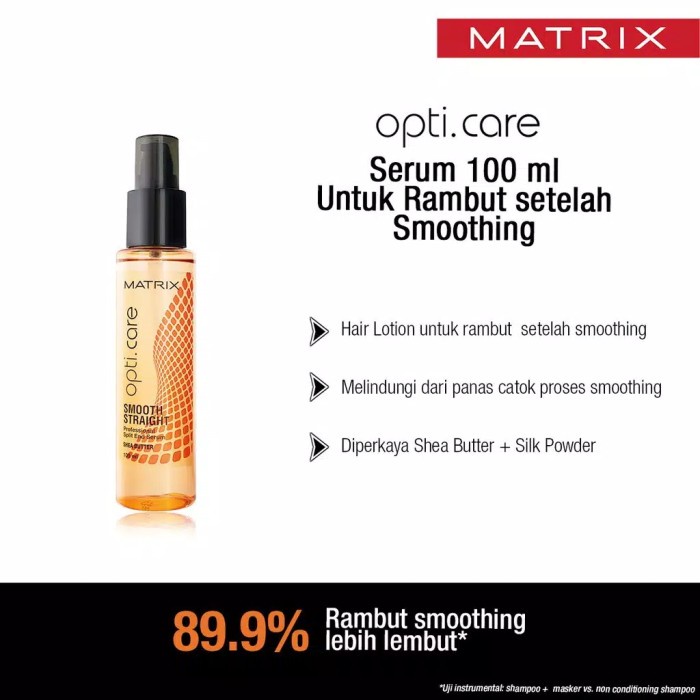 MATRIX OPTI CARE SMOOTH STRAIGHT SERUM 100ML