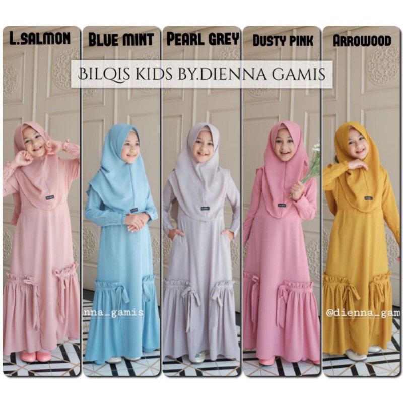 Bilqis Kids Gamis Set Anak Syari by Dienna
