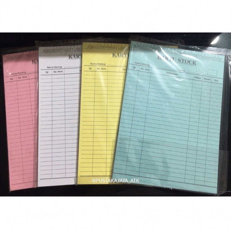 

KARTU STOCK GUDANG “QUARTO” ukuran 21,5cm x 15cm