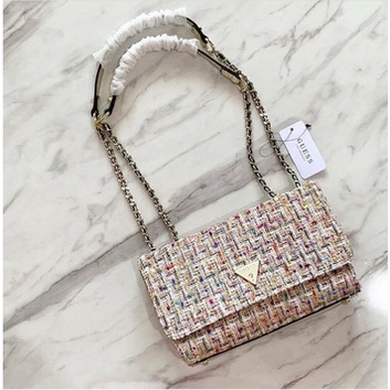 (WB_IMPORT)TAS WANITA SELEMPANG/SLINGBAG/BAHU GSS/GUESS* BAHAN RAJUT RYAN CROSSBODY BAG IMPORT/PREMI