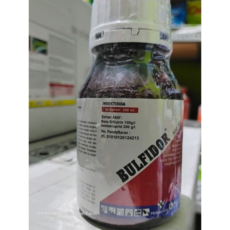 

BULFIDOR 300SC BETASIFUTRIN IMIDAKLOPRID 200ml Atasi Lalat Buah trip ulat Dll