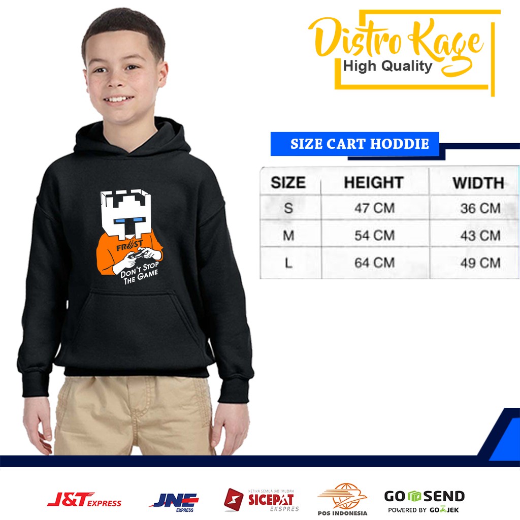 SWEATER HOODIE ANAK Frost Diamond Dont Stop The  YOUTUBER GAME MINECRAFT ROBLOX DAN FREE FIRE FF