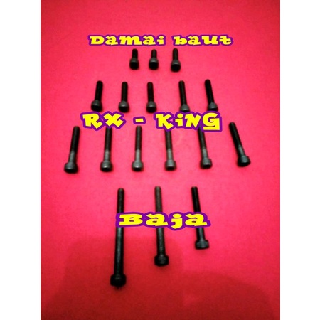 BAUT L baja hitam blok mesin RX KING